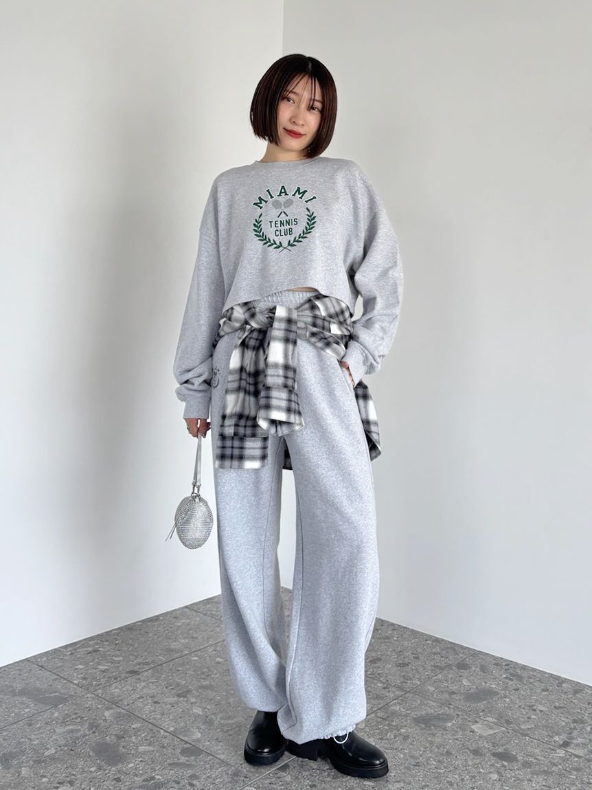 SNIDEL「【NUTMEG】コラボスウェットパンツ」|チノ|GRY