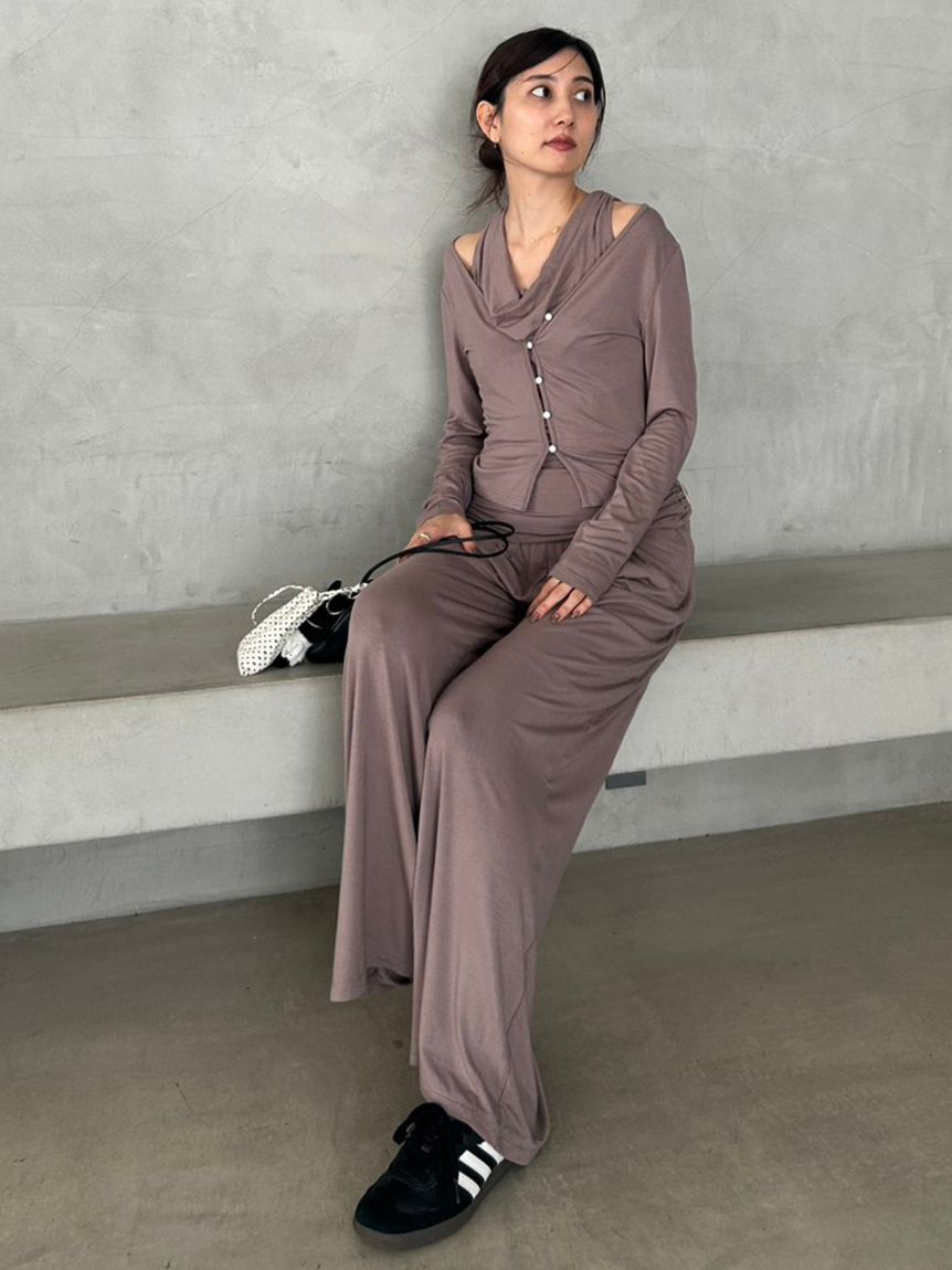 SNIDEL「タックカットパンツ」|チノ|