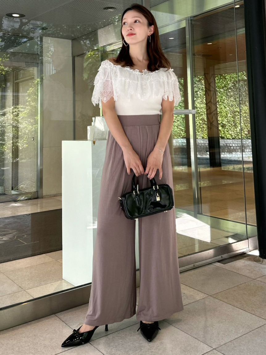 SNIDEL「タックカットパンツ」|チノ|