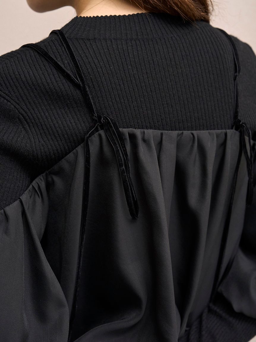 SNIDEL「オフショルレイヤードニットプルオーバー」|ニット・セーター|