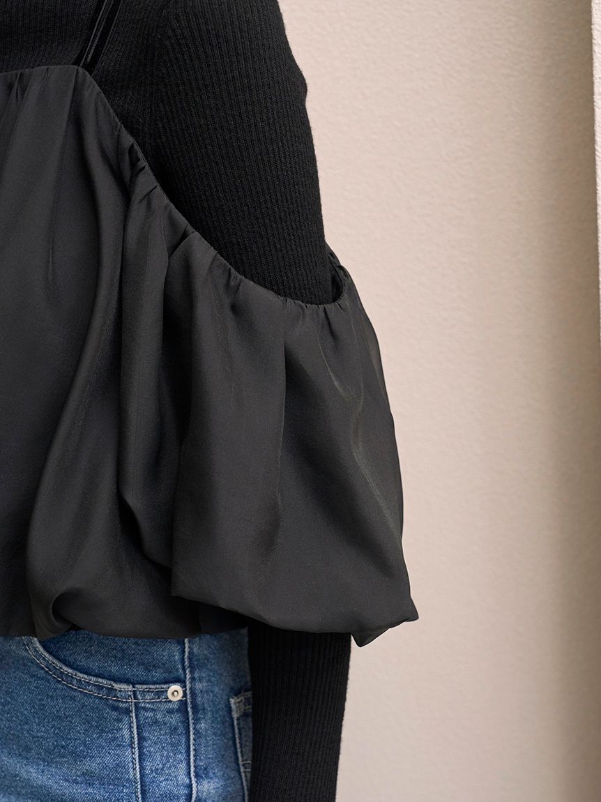 SNIDEL「オフショルレイヤードニットプルオーバー」|ニット・セーター|