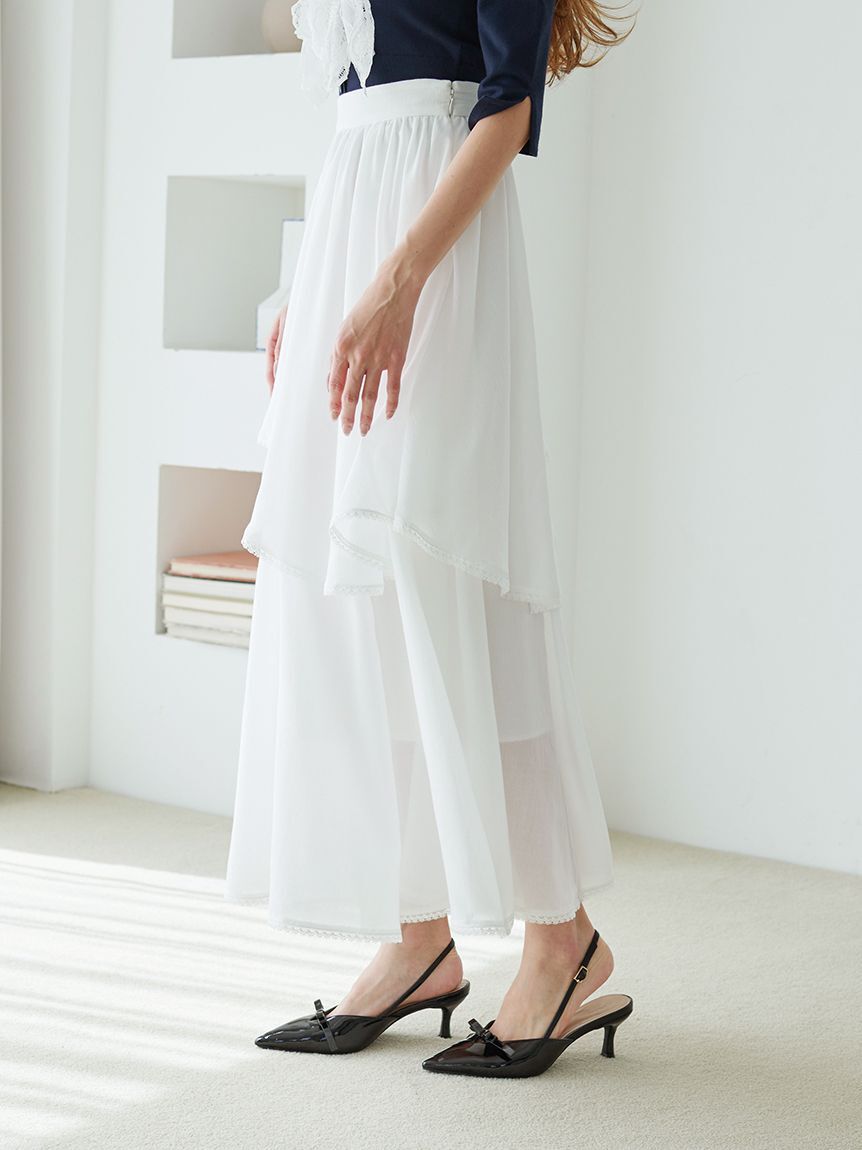 SNIDEL「Sustainableバリエーションティアードスカート」|スカート|