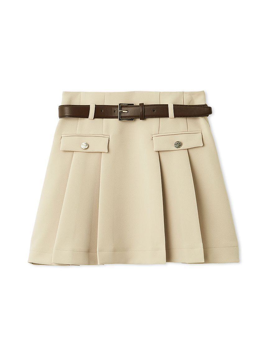 SNIDEL「ベルト付きプリーツミニスカート」|スカート|