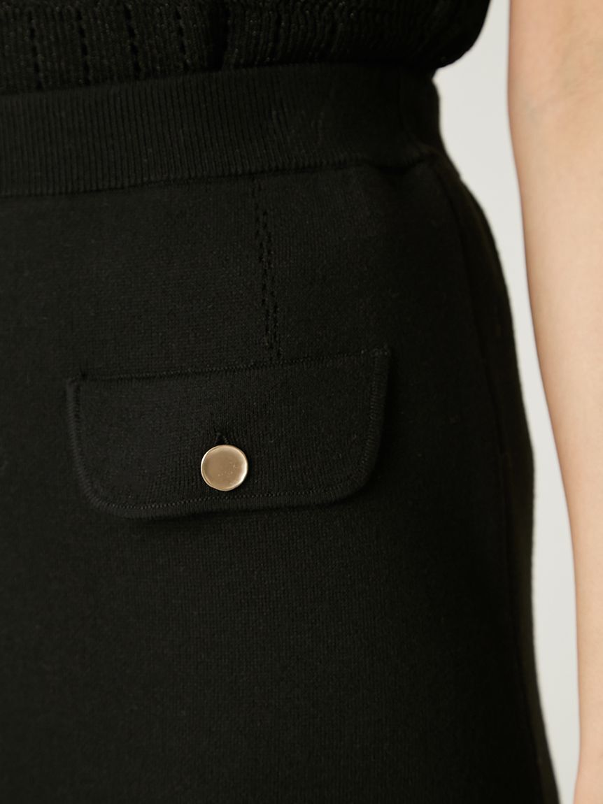 FRAY I.D「フラップデザインニットミニスカート」|スカート|