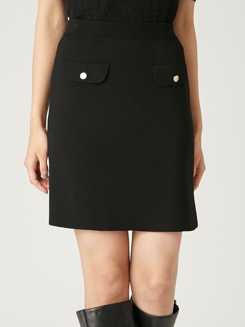 FRAY I.D「フラップデザインニットミニスカート」|スカート|