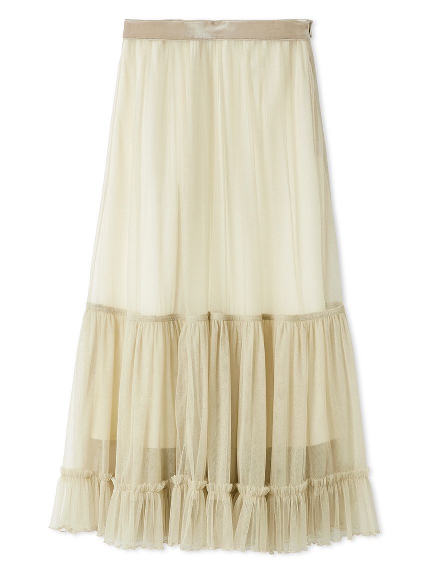 FRAY I.D「プリーツヘムチュールスカート」|スカート|