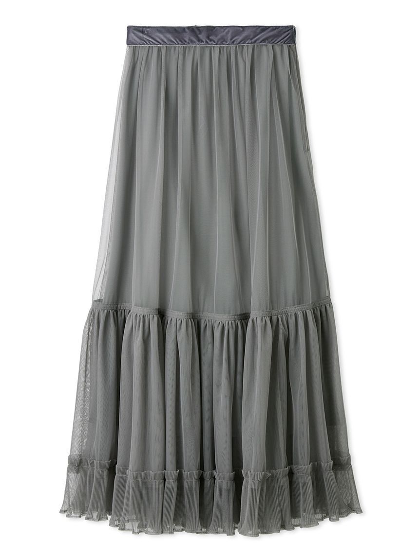 FRAY I.D「プリーツヘムチュールスカート」|スカート|