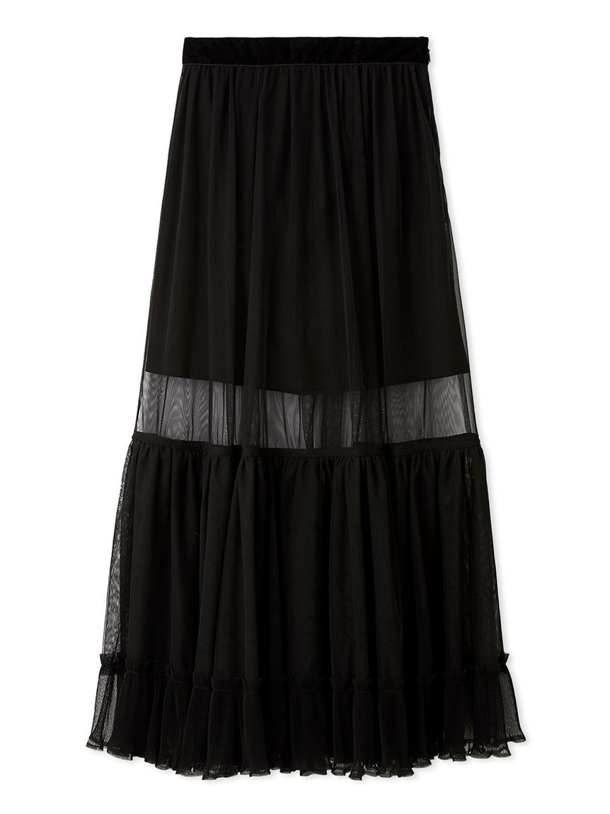 FRAY I.D「プリーツヘムチュールスカート」|スカート|