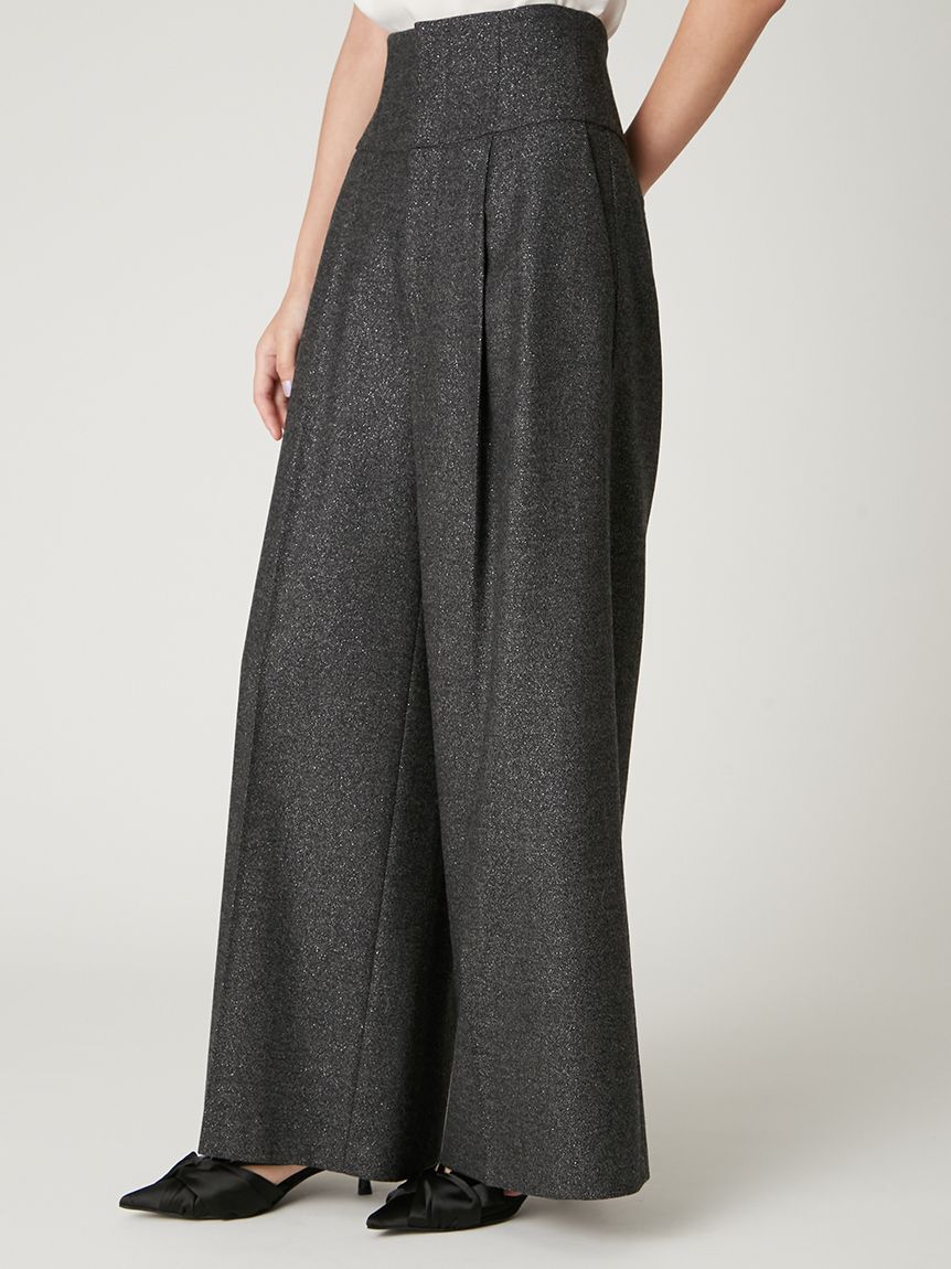 FRAY I.D「ハイウエストタックワイドパンツ」|チノ|