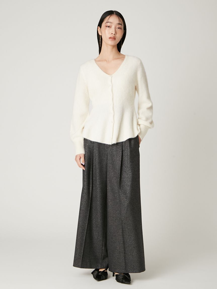 FRAY I.D「ハイウエストタックワイドパンツ」|チノ|