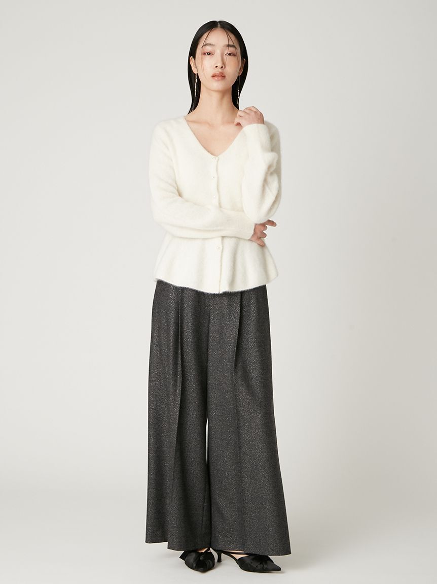 FRAY I.D「ハイウエストタックワイドパンツ」|チノ|