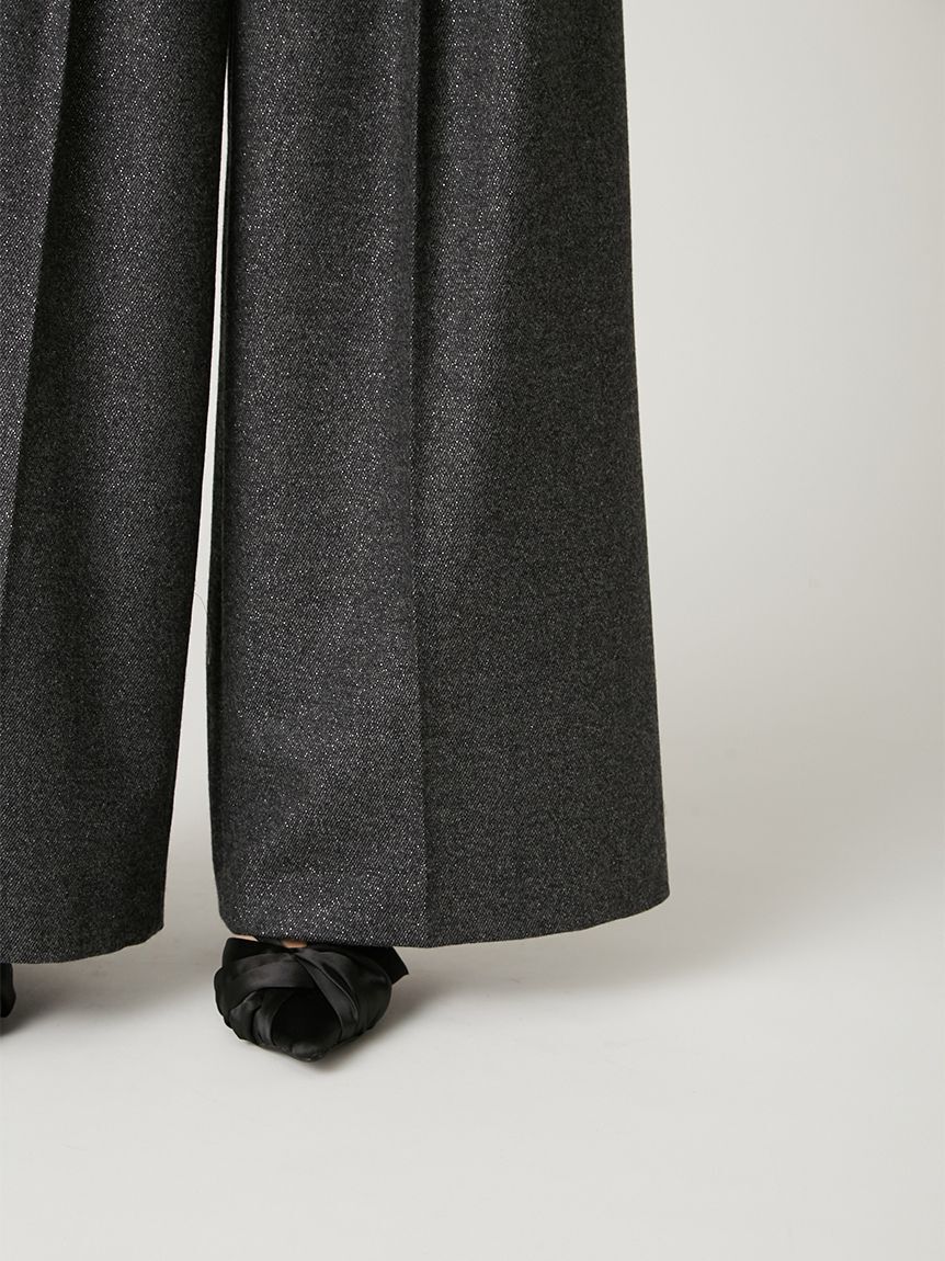 FRAY I.D「ハイウエストタックワイドパンツ」|チノ|