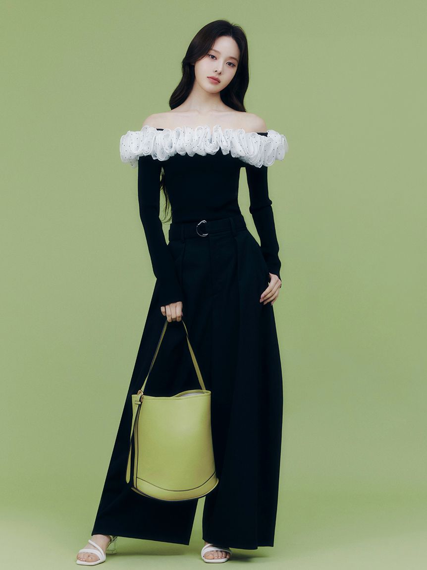 FRAY I.D「ワイドバレルレッグパンツ」|チノ|