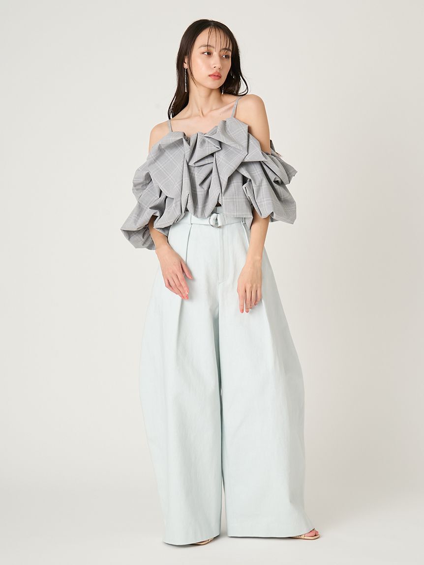 FRAY I.D「ワイドバレルレッグパンツ」|チノ|