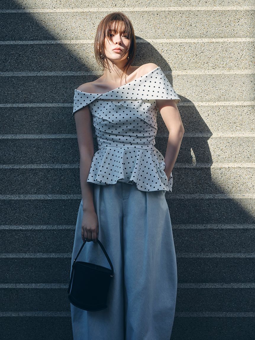 FRAY I.D「ワイドバレルレッグパンツ」|チノ|LBLU