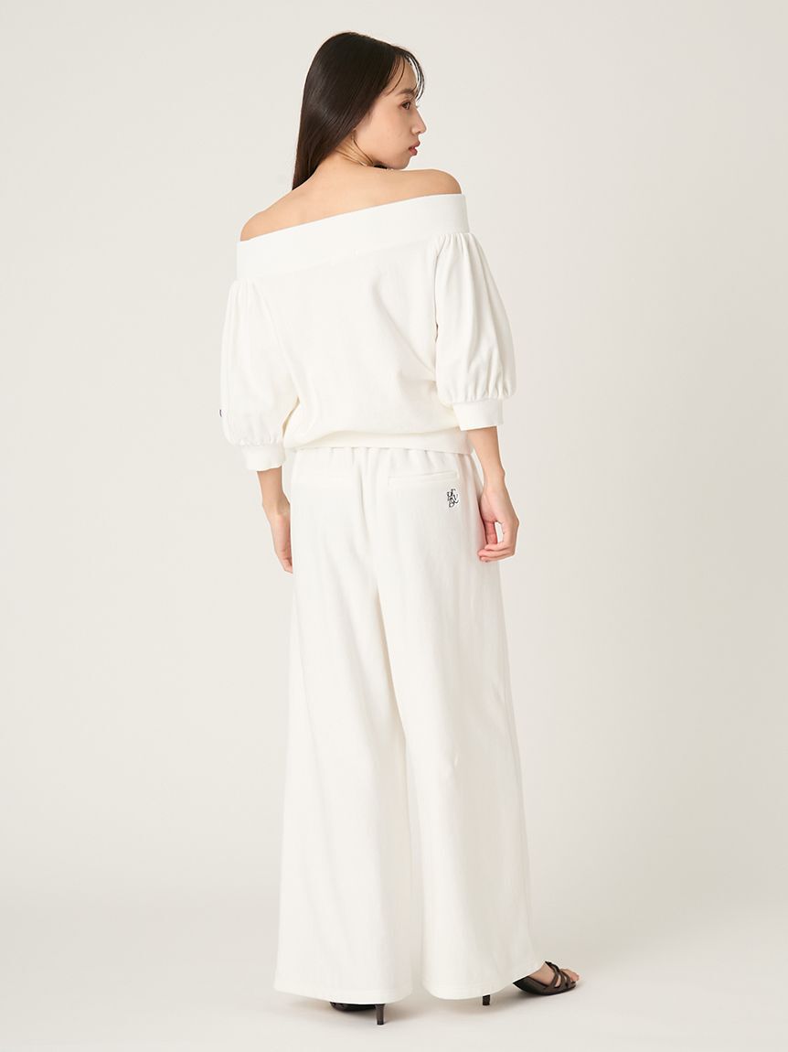 FRAY I.D「【FRAY I.D｜Champion】リバースウィーブタックワイドパンツ」|チノ|