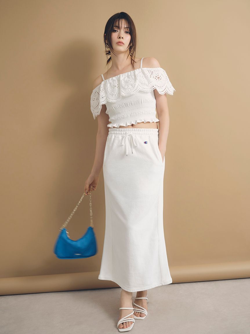 FRAY I.D「【FRAY I.D｜Champion】リバースウィーブストレートスカート」|スカート|OWHT