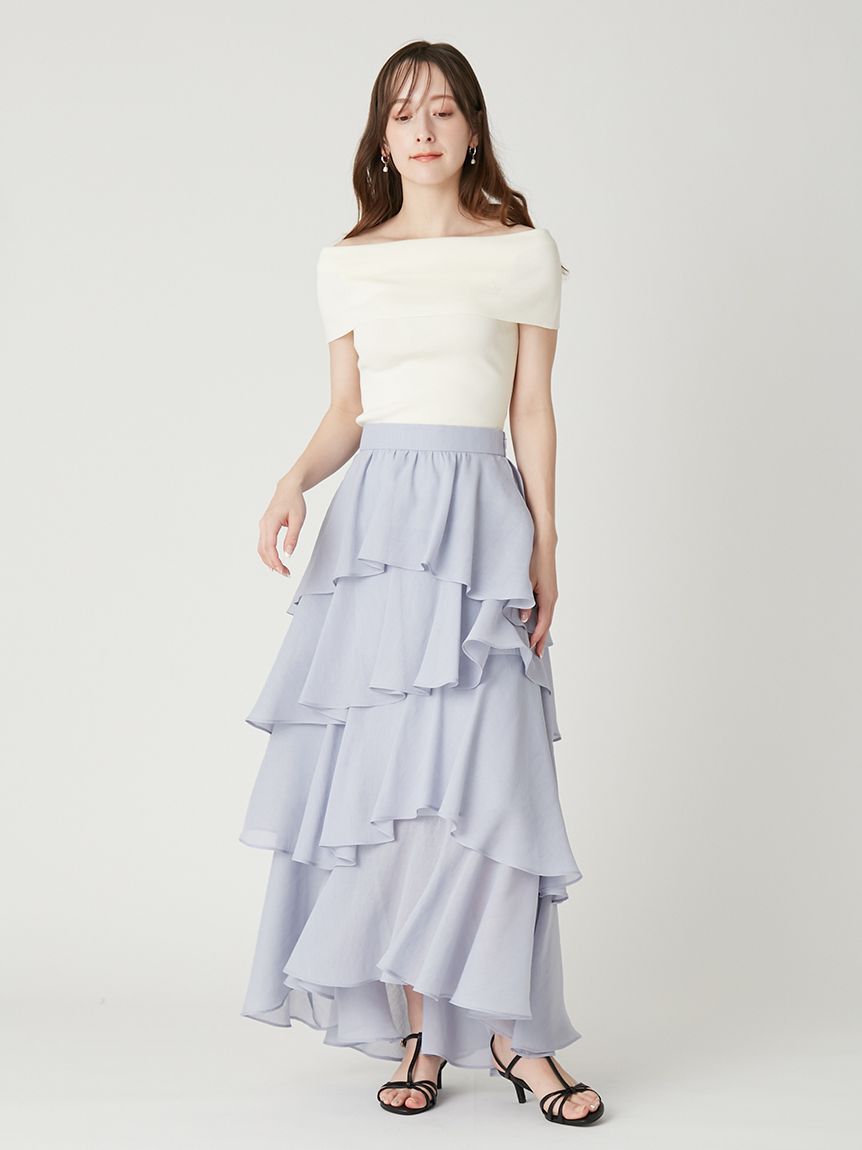 FRAY I.D「アシメフリルティアードスカート」|スカート|