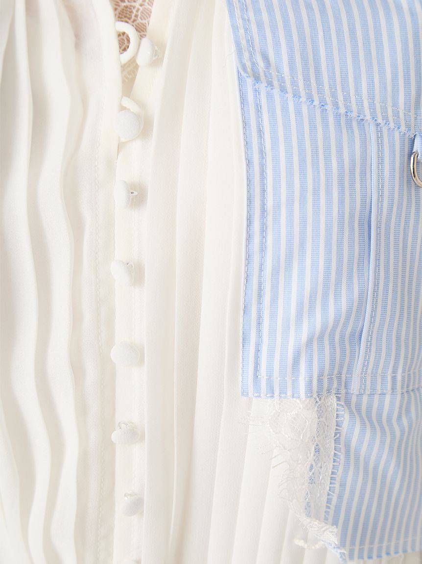 FRAY I.D「ミリタリーコンビプリーツワンピース」|ワンピース|