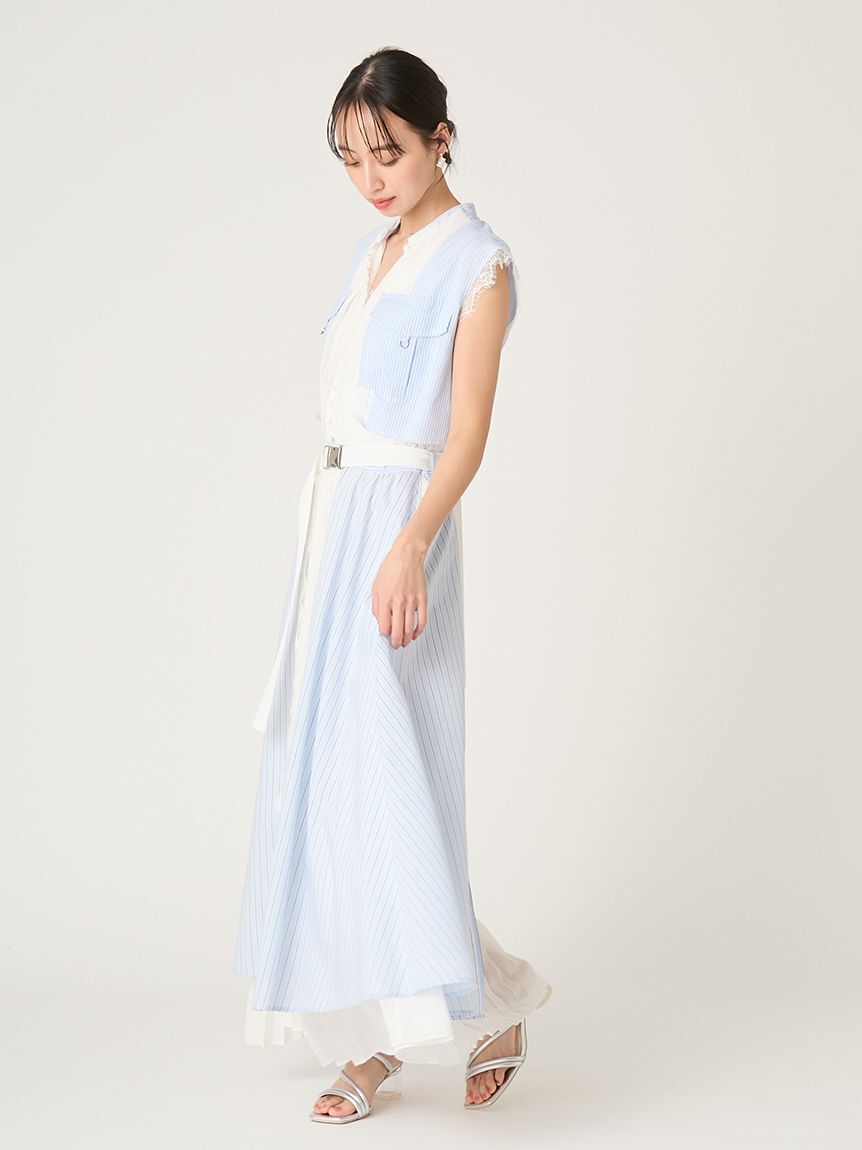 FRAY I.D「ミリタリーコンビプリーツワンピース」|ワンピース|