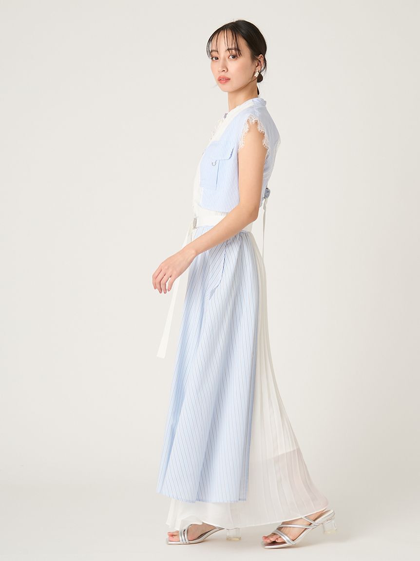 FRAY I.D「ミリタリーコンビプリーツワンピース」|ワンピース|