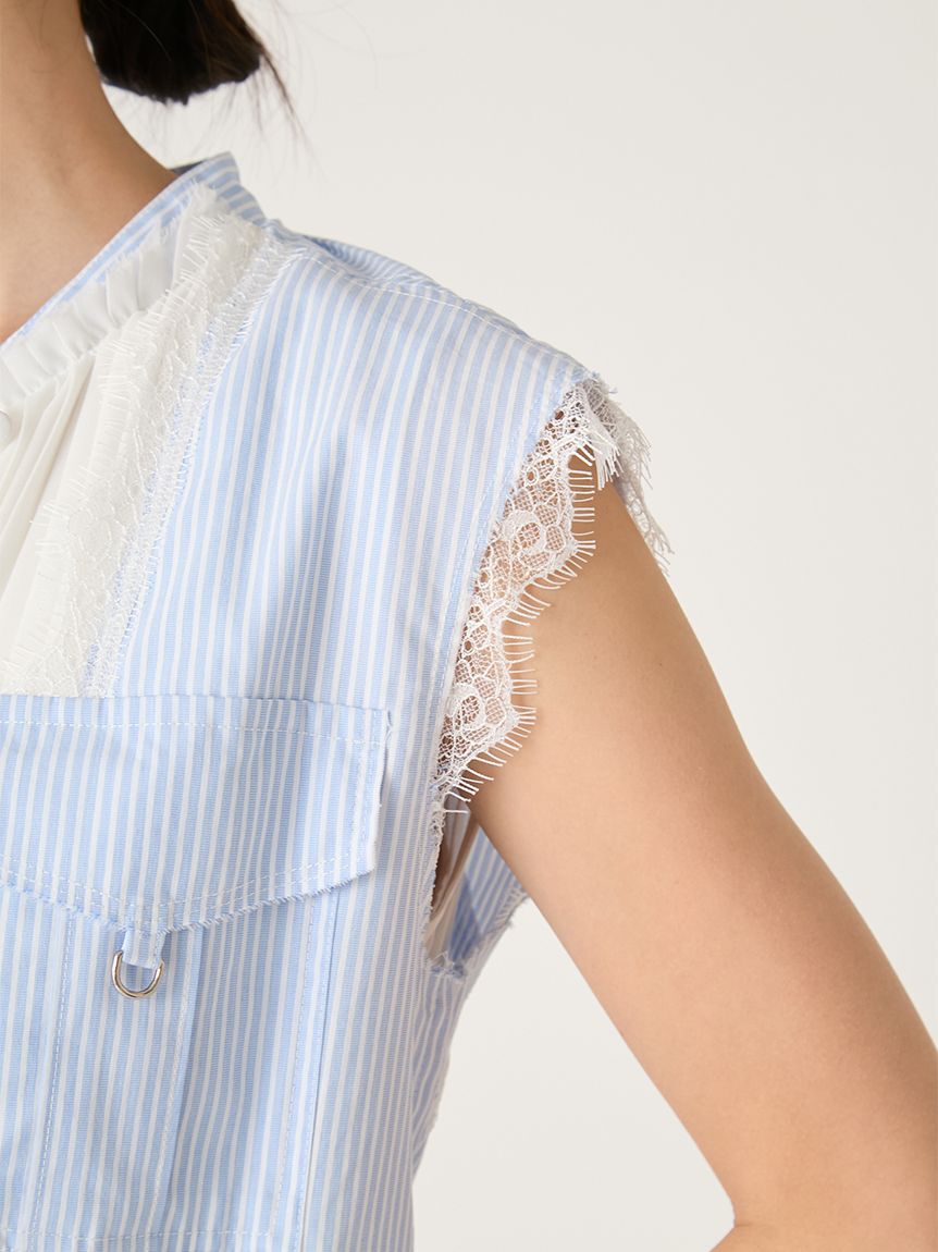 FRAY I.D「ミリタリーコンビプリーツワンピース」|ワンピース|