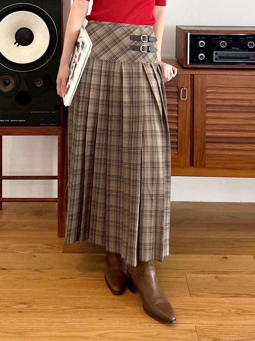 LILY BROWN「ベルテッドプリーツスカショーパン」|その他|BEG