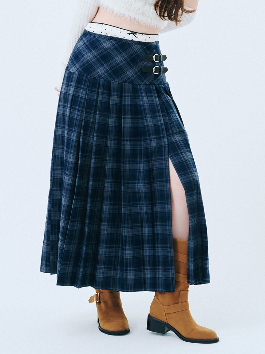 LILY BROWN「ベルテッドプリーツスカショーパン」|その他|NVY