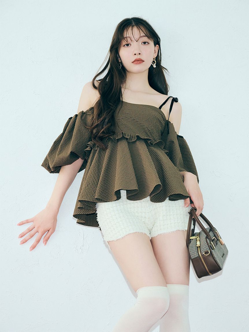 LILY BROWN「ツイードニットショートパンツ」|その他|