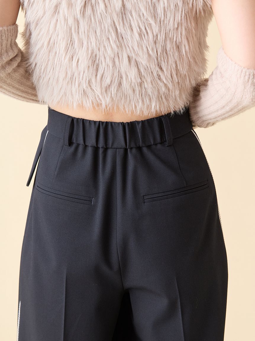 LILY BROWN「ハートチャームサイドラインパンツ」|チノ|