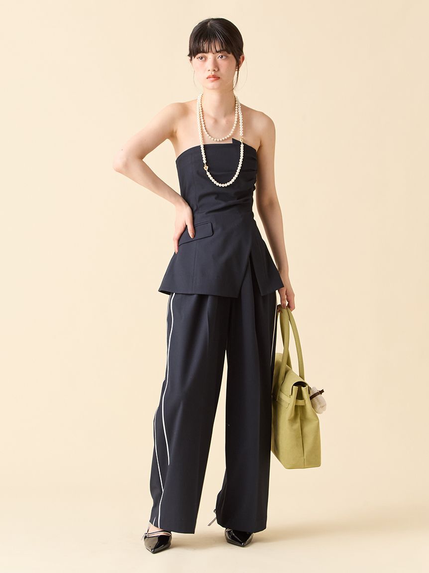 LILY BROWN「ハートチャームサイドラインパンツ」|チノ|