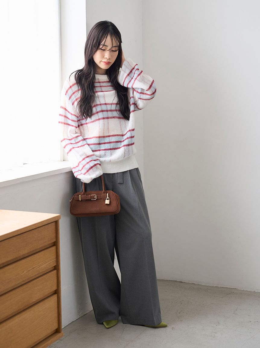 LILY BROWN「ハートチャームサイドラインパンツ」|チノ|