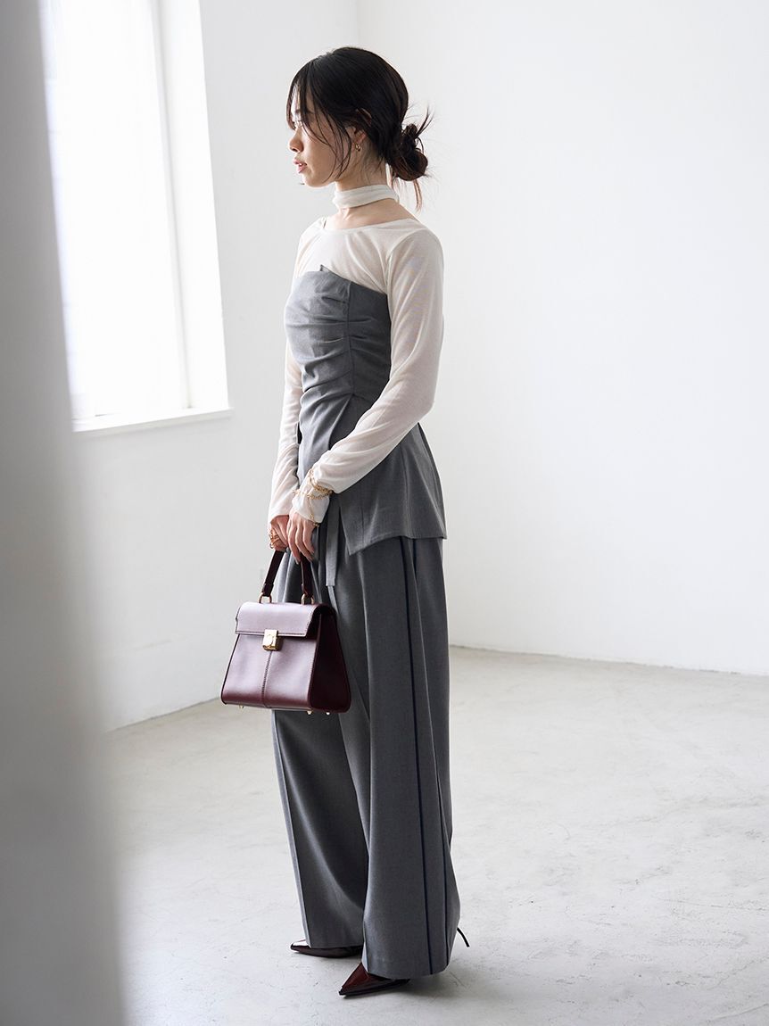 LILY BROWN「ハートチャームサイドラインパンツ」|チノ|