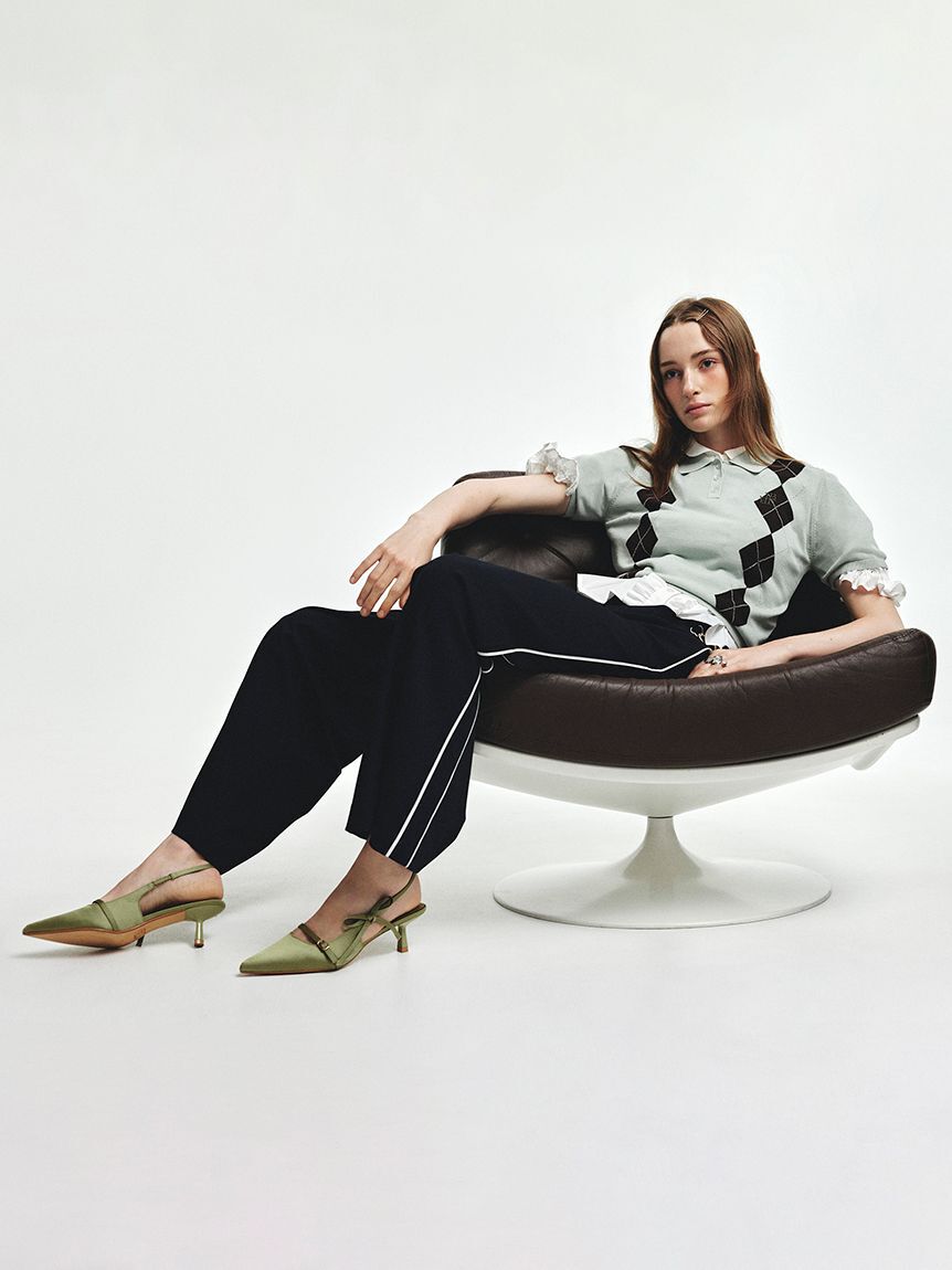 LILY BROWN「ハートチャームサイドラインパンツ」|チノ|