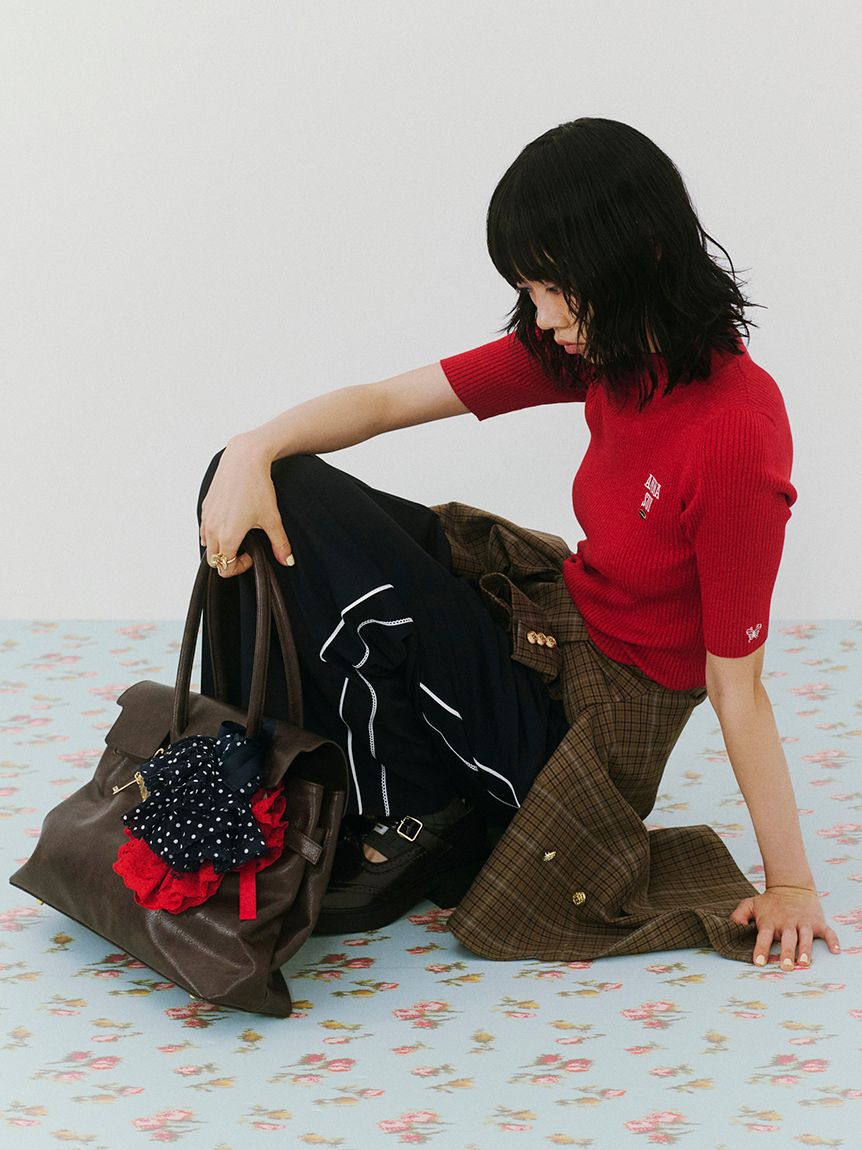 LILY BROWN「ハートチャームサイドラインパンツ」|チノ|