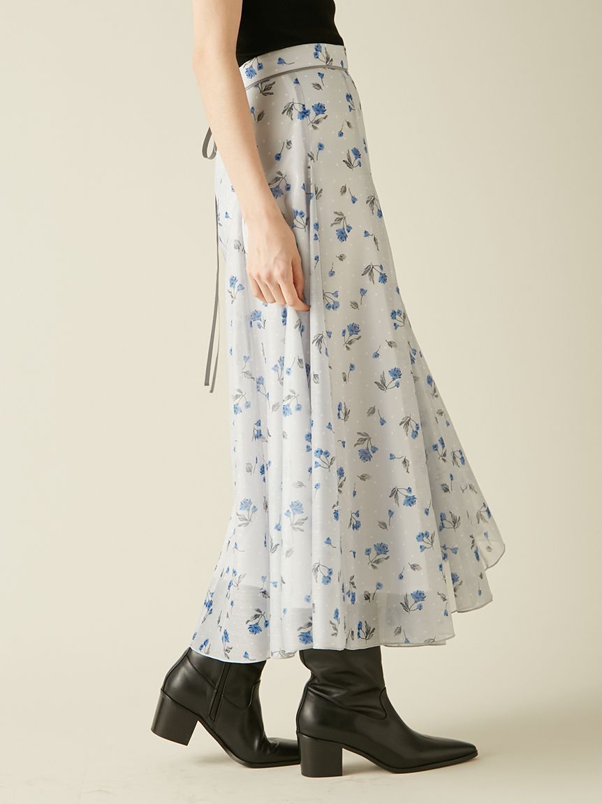 LILY BROWN「シアーシャンタンプリントフレアスカート」|スカート|