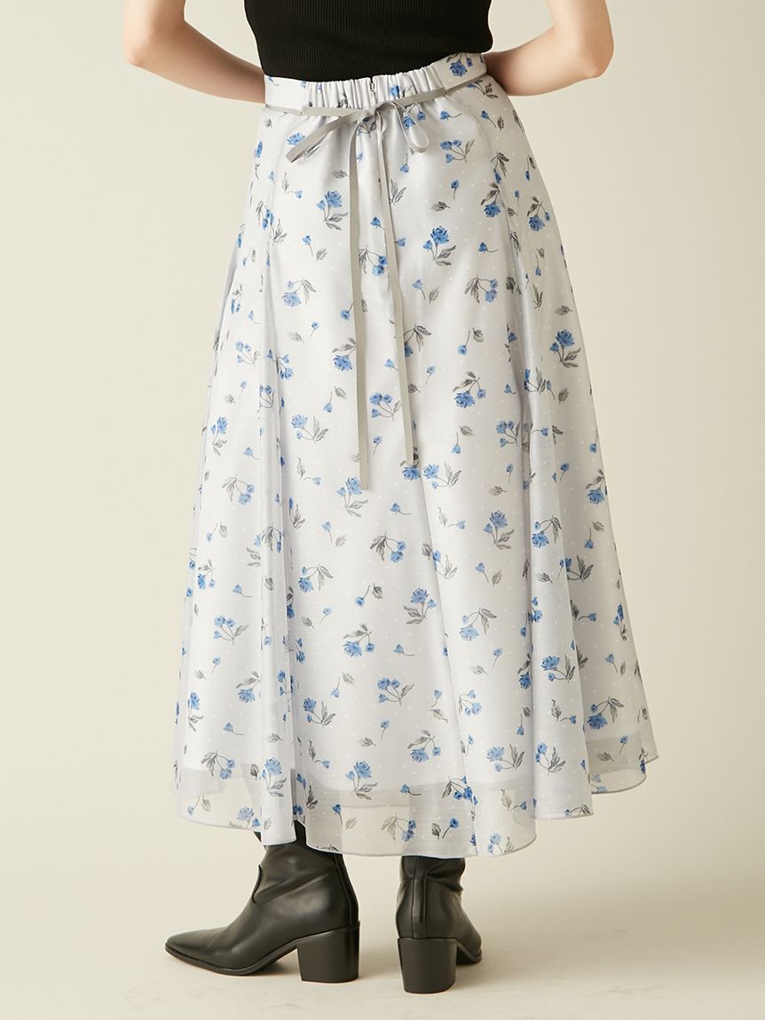 LILY BROWN「シアーシャンタンプリントフレアスカート」|スカート|