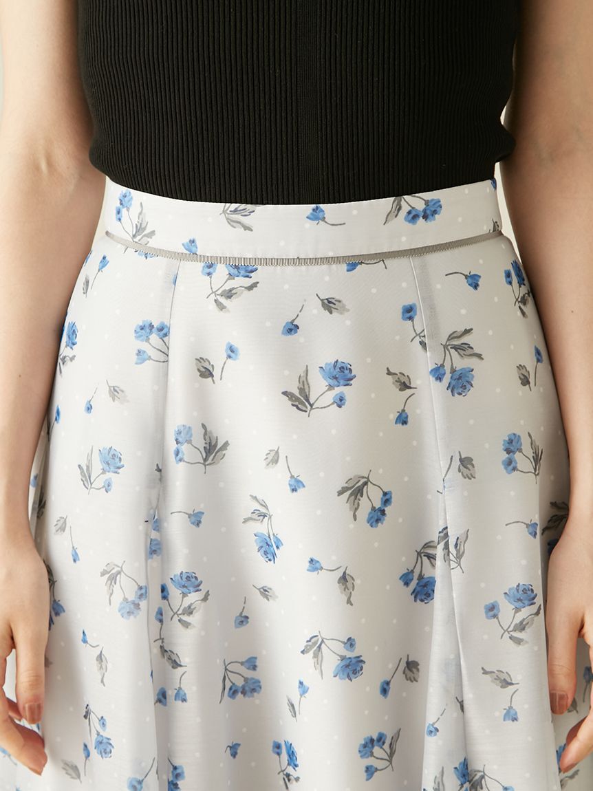 LILY BROWN「シアーシャンタンプリントフレアスカート」|スカート|