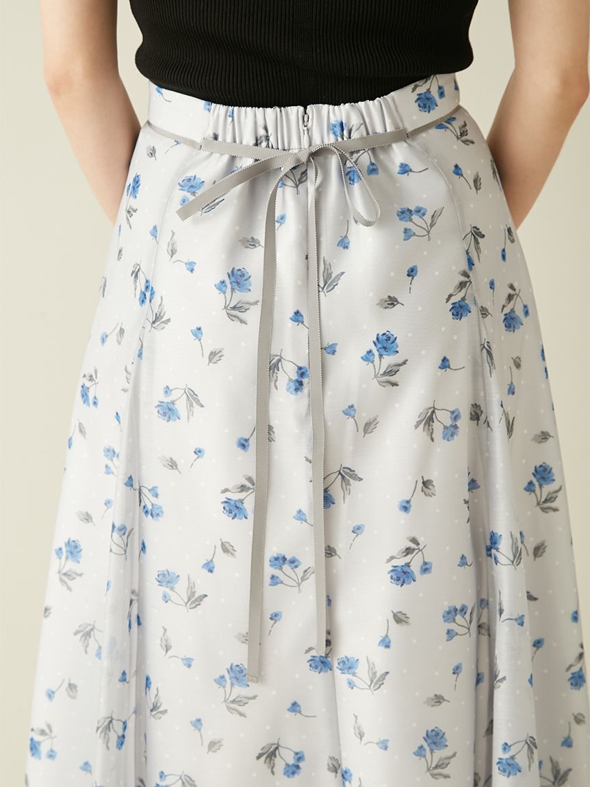 LILY BROWN「シアーシャンタンプリントフレアスカート」|スカート|