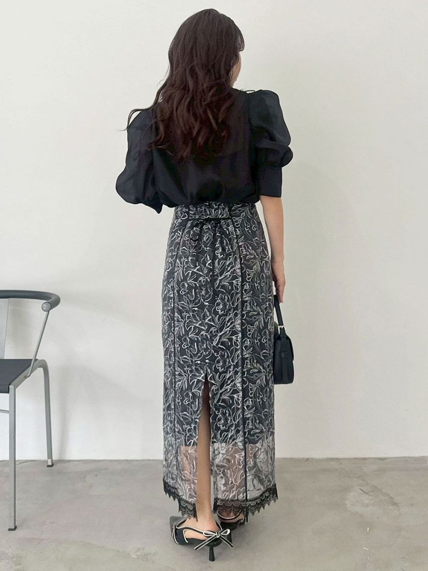 LILY BROWN「エンブロイダリースイッチングスカート」|スカート|