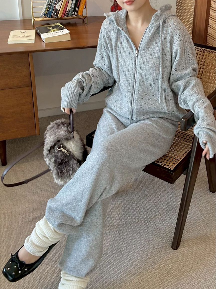 LILY BROWN「ニットリラックスパンツ」|チノ|