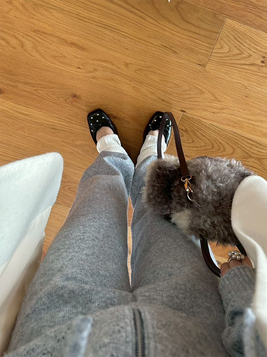 LILY BROWN「ニットリラックスパンツ」|チノ|