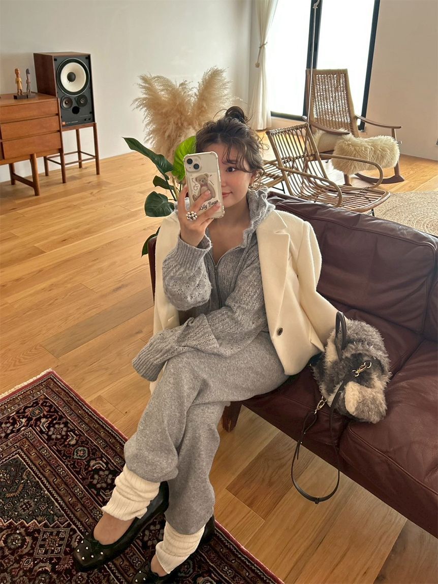 LILY BROWN「ニットリラックスパンツ」|チノ|