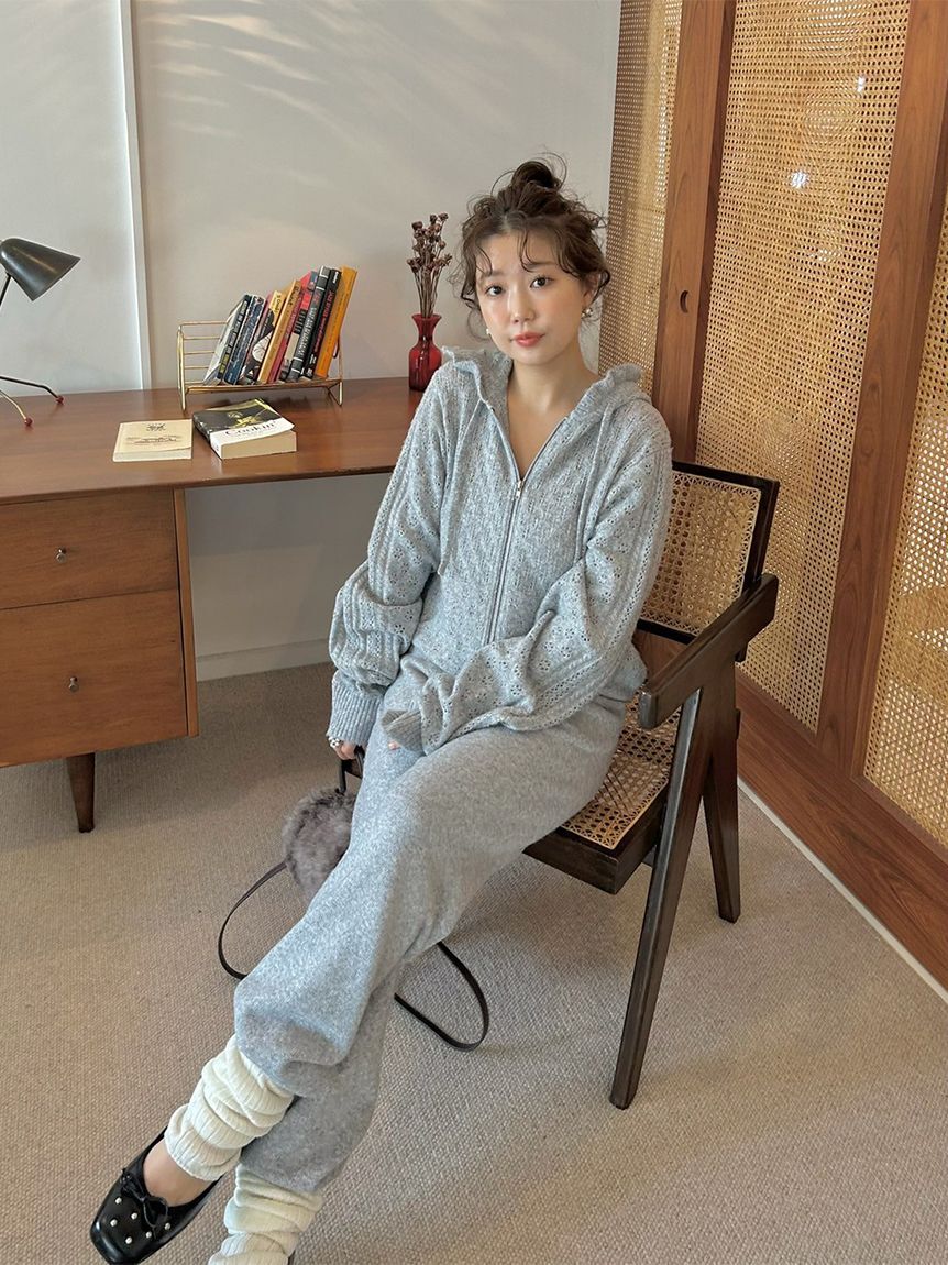 LILY BROWN「ニットリラックスパンツ」|チノ|