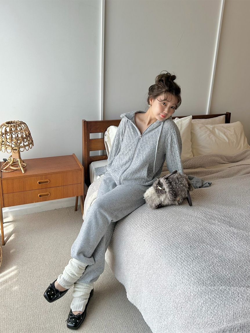 LILY BROWN「ニットリラックスパンツ」|チノ|