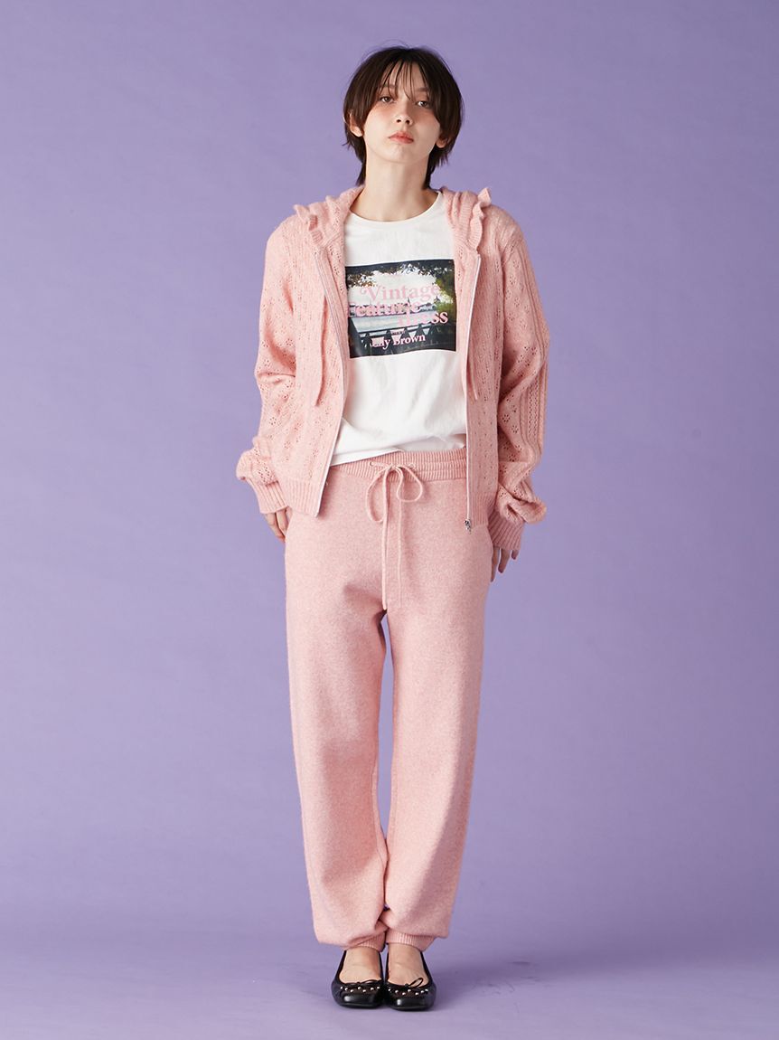 LILY BROWN「ニットリラックスパンツ」|チノ|