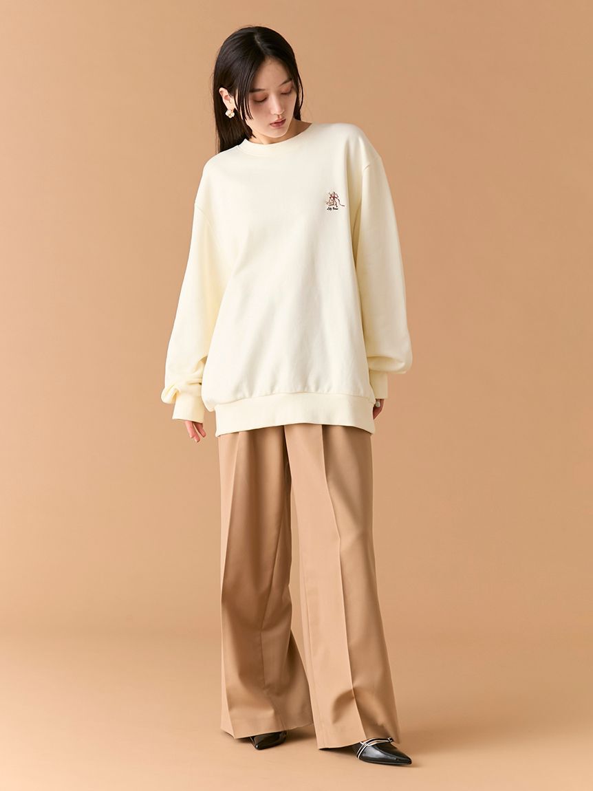 LILY BROWN「ベルト付きバックスリットパンツ」|チノ|