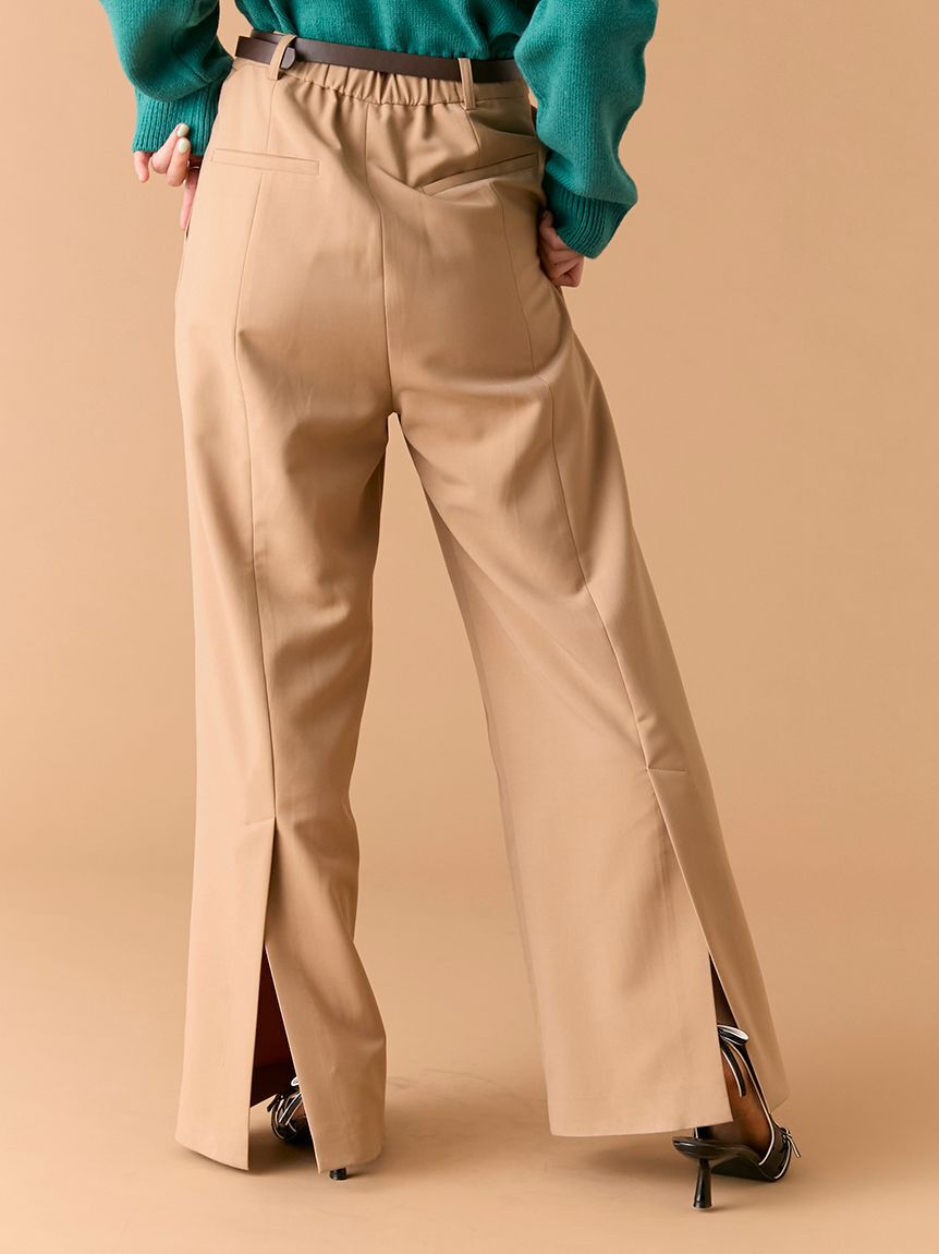 LILY BROWN「ベルト付きバックスリットパンツ」|チノ|