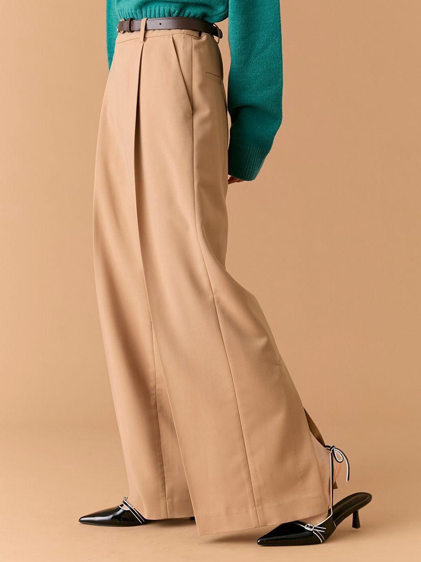 LILY BROWN「ベルト付きバックスリットパンツ」|チノ|