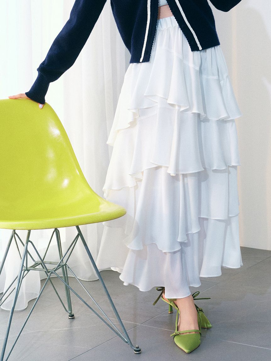 LILY BROWN「スリットティアードスカート」|スカート|